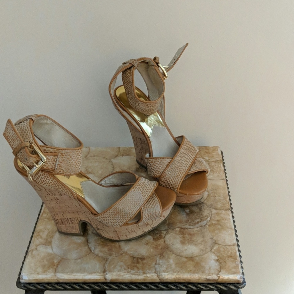 Michael Kors cork platform sandals